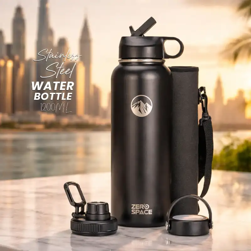 Insulated-Water-Bottle-1200ml-with-3-Extra-Lids-Black-1