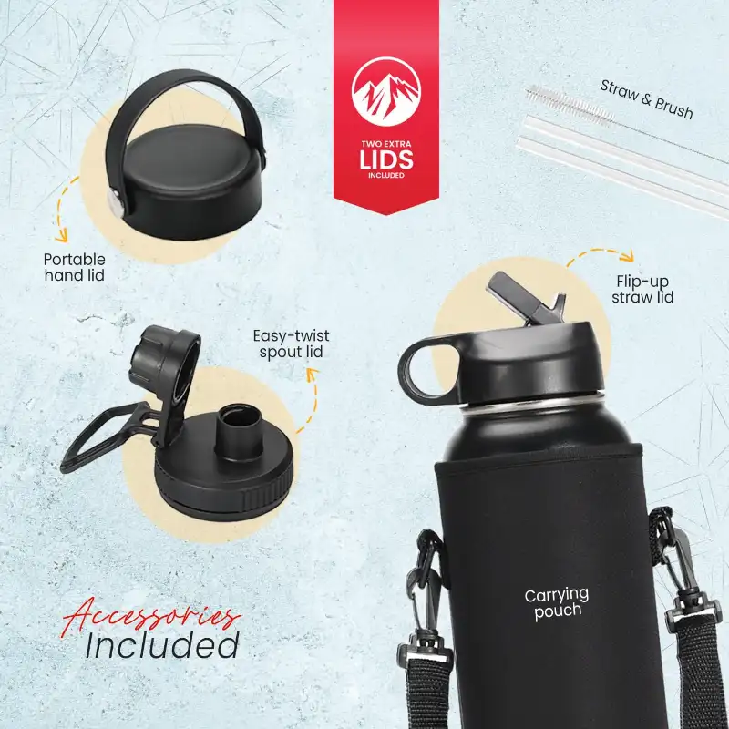 Insulated-Water-Bottle-1200ml-with-3-Extra-Lids-Black-2