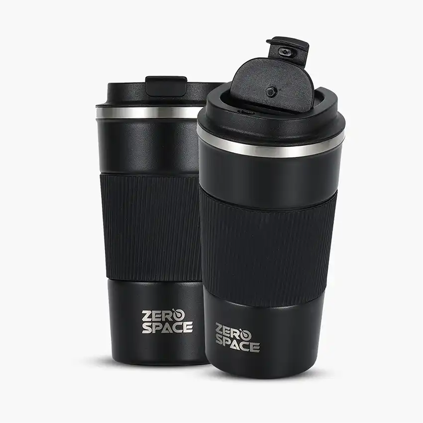 Travel Coffee Mug Black Pakistan — 500ml Stainless Steel Leakproof | ZeroSpace