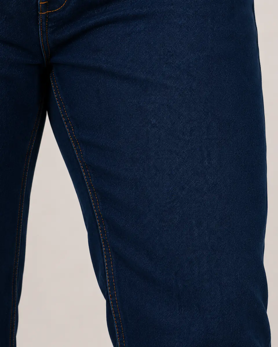Plus size jeans denim texture reinforced stitching close-up