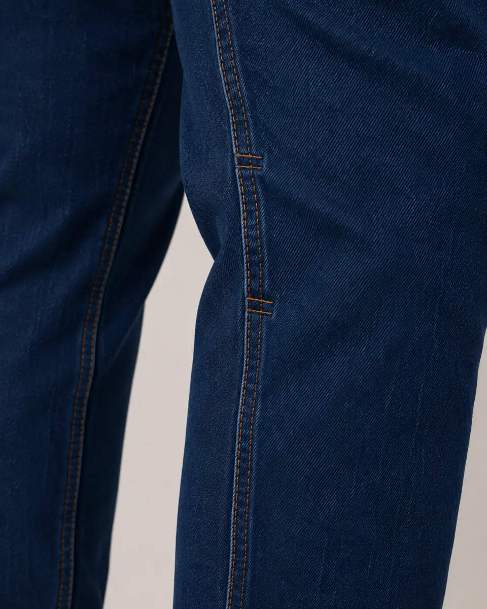 Plus size jeans laid flat full garment view