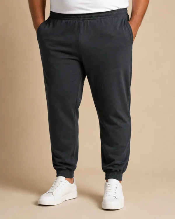 Plus size joggers charcoal grey front view XXL-XXXXL Pakistan