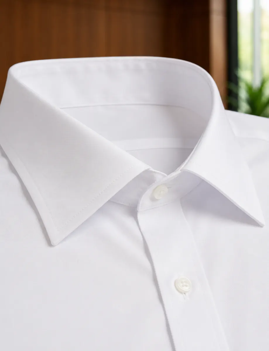 OutfitPlus XXXL Formal Button-Down Shirt, worn at a three-quarter angle