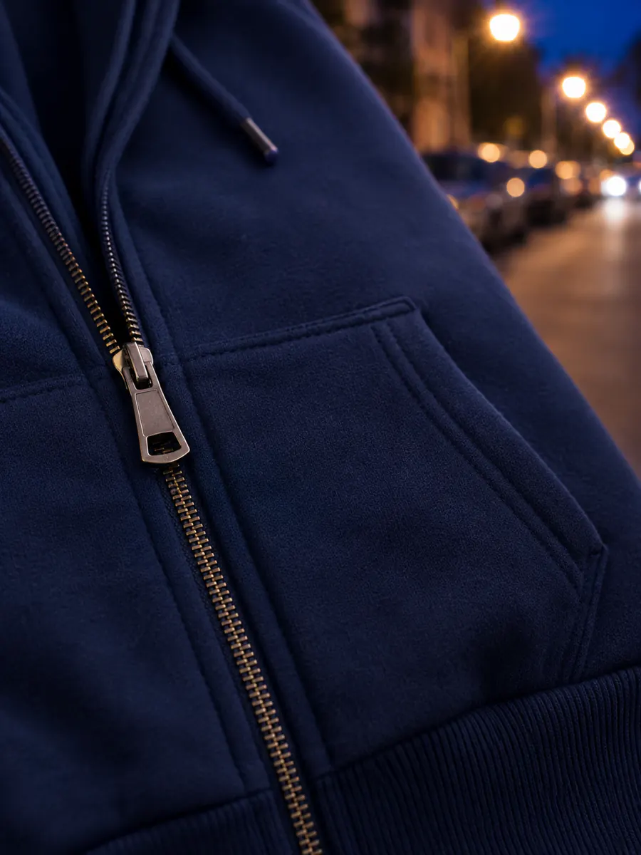 OutfitPlus XXXL Zip-Up Hoodie, close-up of the fabric texture
