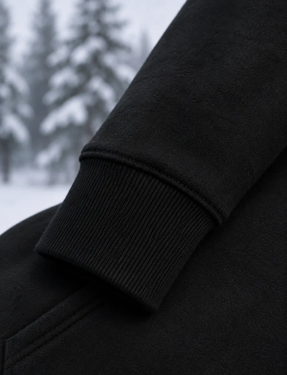 OutfitPlus XXXXL Fleece Hoodie, close-up of the collar and fit detail